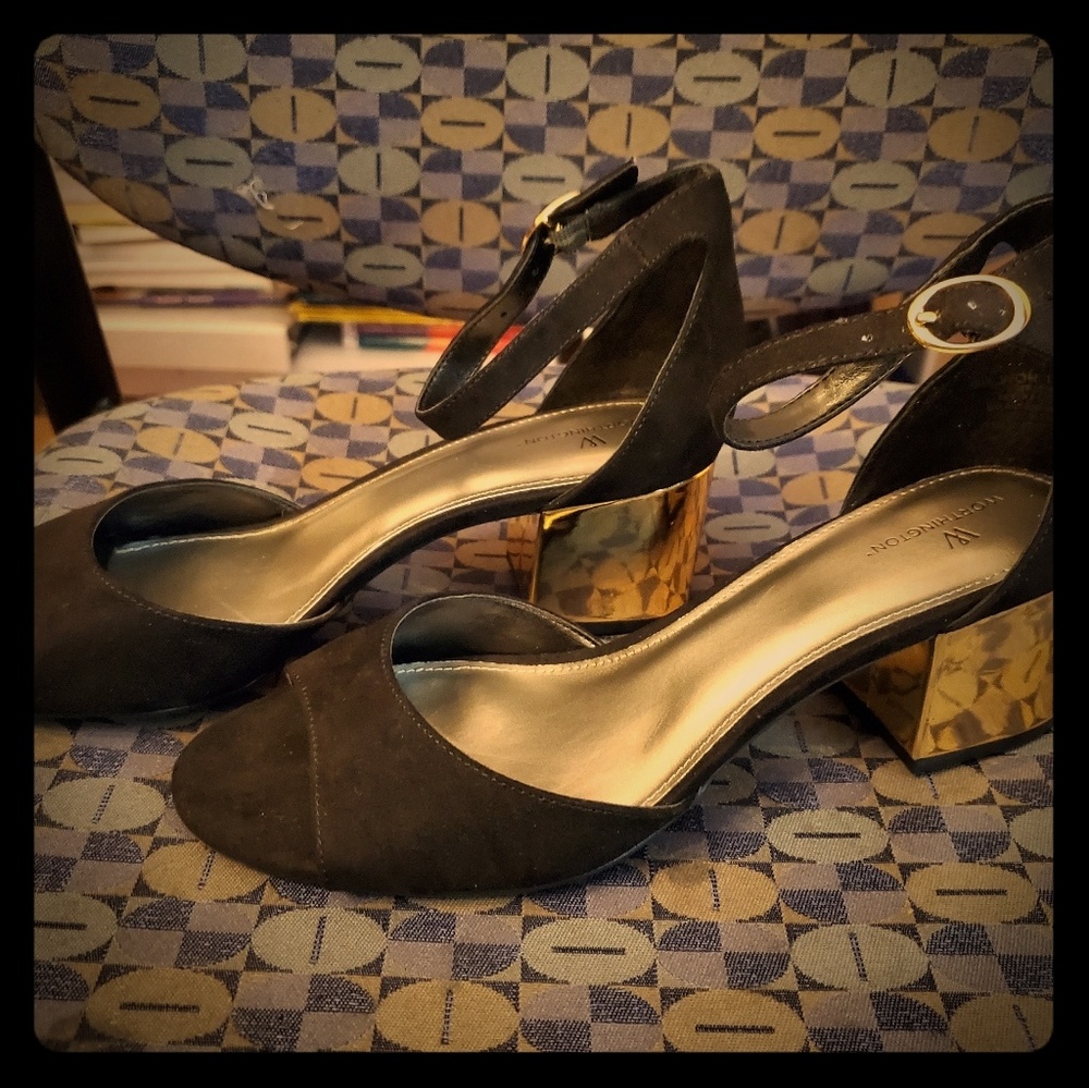Black and Gold Shoes